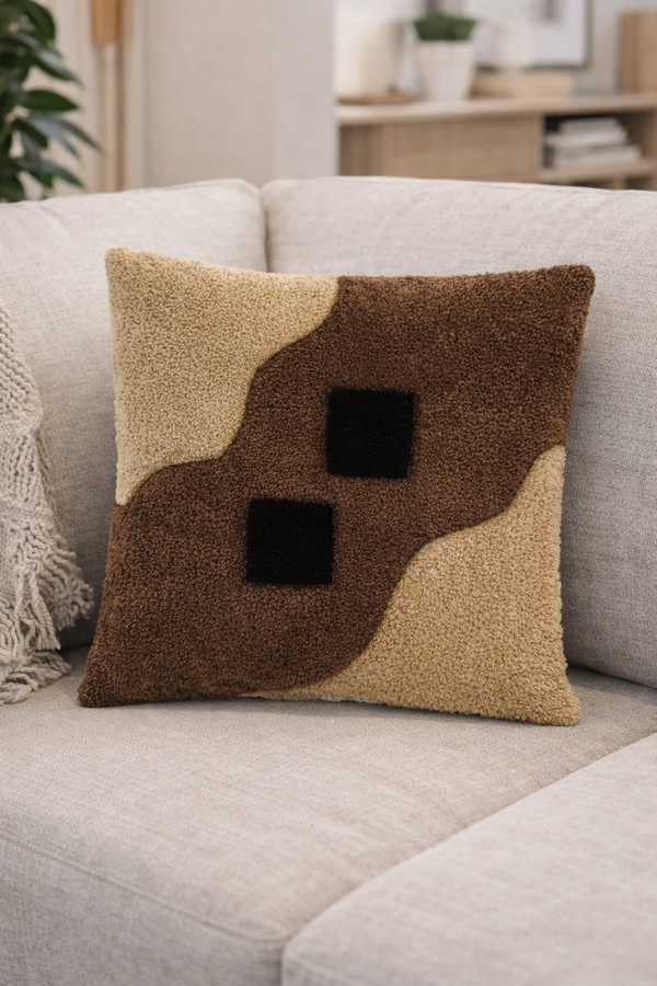 The Terra Blocks Tufted Pillow