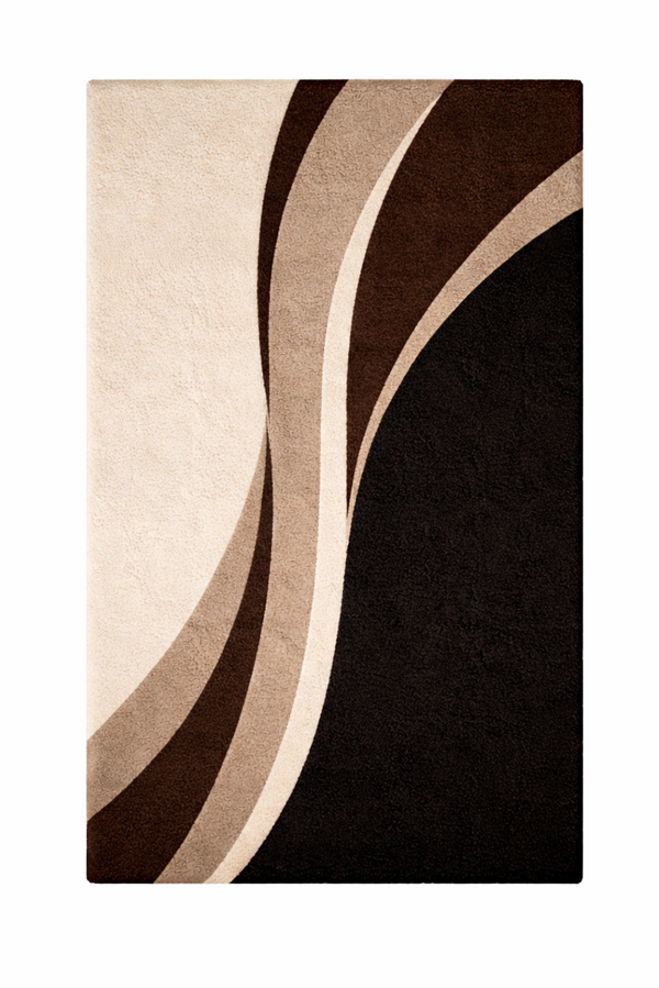 Noir Flow Tufted Bedroom Rug